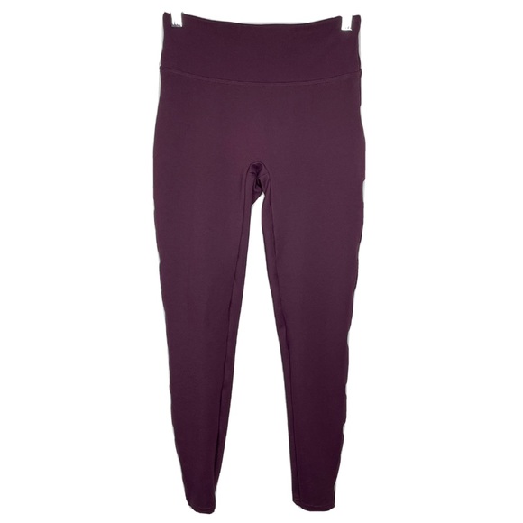 Spanx Ponte Ankle Leggings High Rise Shaping Slimming Slit Hem Maroon Size S - Picture 3 of 8